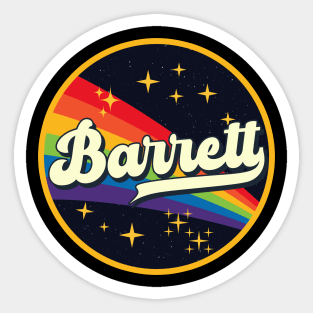 Barrett // Rainbow In Space Vintage Style Sticker